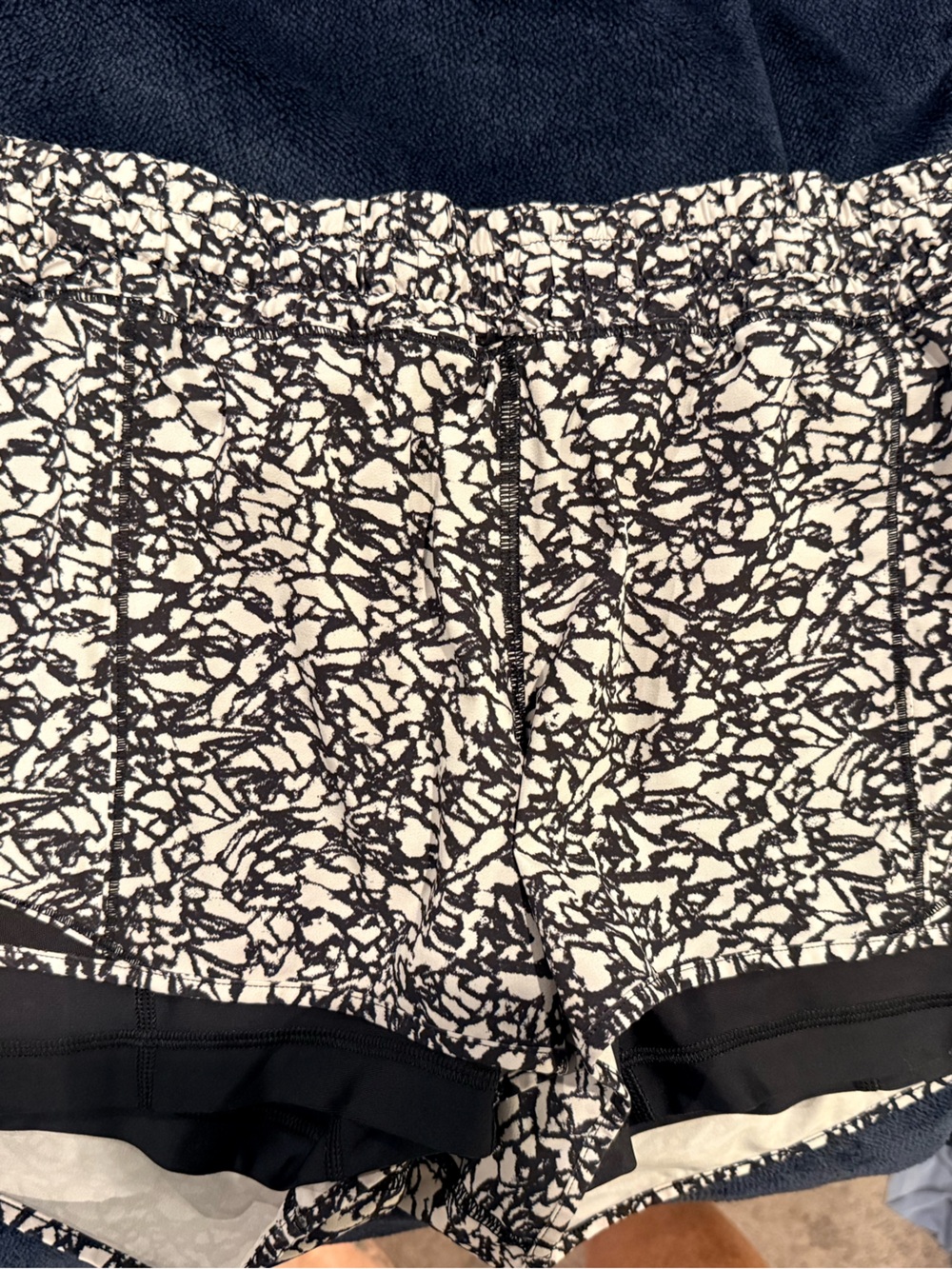 Lululemon Women's Black & White Printed Shorts